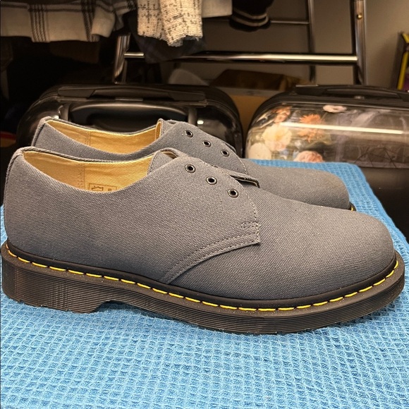 Dr. Martens Graphite Gray Canvas Derby’s - Picture 1 of 7